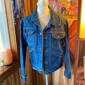 Vintage 1970’s Maverick Blue Denim Jacket Trucker Western Classic size 42